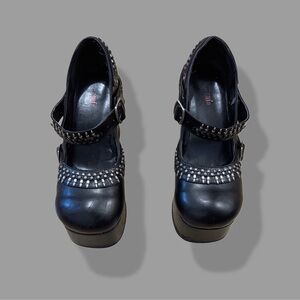 RARE!! Vintage Black Demonia Emily Platforms Size 8-9